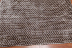 4’ x 6' Handmade Graphic 100% Bamboo silk Traditional Oriental Area rug Gray - Oriental Rug Of Houston