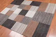5' x 7' Hand Woven Geometric 100% Wool Modern Flatweave Area rug Earth Tones - Oriental Rug Of Houston