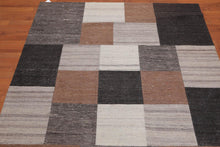 5' x 7' Hand Woven Geometric 100% Wool Modern Flatweave Area rug Earth Tones - Oriental Rug Of Houston