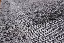 5'x7'6 Handmade Polyester Shag Oriental Area Rug Silver Gray Color - Oriental Rug Of Houston