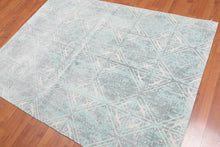 5' x 6’9" Handmade 100% Wool Area rug Modern Ivory