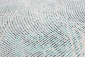 5' x 6’9" Handmade 100% Wool Area rug Modern Ivory