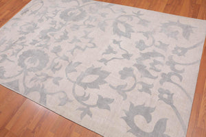 5'4" x 8'2" Handmade Modern 100% Wool Traditional Oriental Area Rug Gray