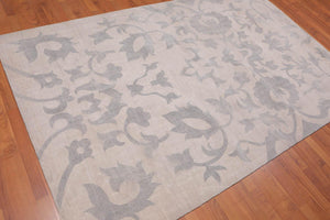 5'4" x 8'2" Handmade Modern 100% Wool Traditional Oriental Area Rug Gray
