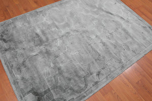 4’7" x 6'6" Handmade Argyle 100% Viscose Area rug Modern Aqua - Oriental Rug Of Houston