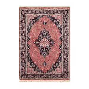 5x7 Hand Knotted Pak Persian 100% Wool Tabriz Traditional 300 KPSI Oriental Area Rug Rust, Rose Color