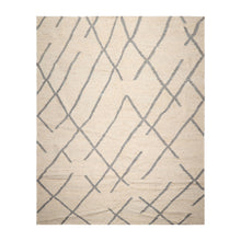 10' 6''x14' 11'' Oatmeal Beige Gray Color Hand Woven Flat Weave 100% Wool Modern & Contemporary Oriental Rug