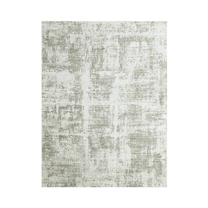 8' 1''x9' 10" Ivory Gray Beige Color Hand Knotted Hand Made 100% Wool Modern & Contemporary Oriental Rug