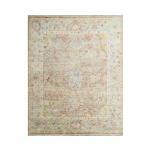 9x12 Tan, Beige Hand Knotted Afghan Oushak 100% Wool Oushak Traditional Oriental Area Rug