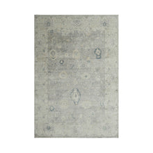 12' 3''x14' 10" Gray Beige Slate Color Hand Knotted Afghan  Oushak  100% Wool Traditional Oriental Rug