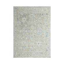 10' 1''x13' 10" Gray Beige Blue Color Hand Knotted Afghan  Oushak  100% Wool Traditional Oriental Rug