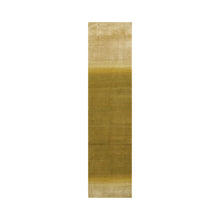 3'1''x12'1'' Runner Olive, Green Hand Knotted Tibetan 100% Wool ombre Modern & Contemporary Oriental Area Rug