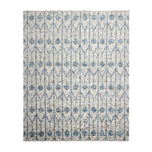 LoomBloom 8x10 White, Gray Hand Knotted Oushak 100% Wool Modern & Contemporary Oriental Area Rug Off