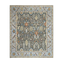 8x10 Gray Light Blue Beige Color Hand Knotted Oushak Arts & Crafts Wool Arts & Crafts/Mission Oriental Rug