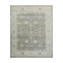 8x10 Gray Beige Muted Earth Tones Color Hand Knotted Oushak Wool Traditional Oriental Rug