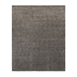 Multi Size Hand Loomed Solid 100% Wool Oriental Area Rug Gray, Tone On Tone Gray Color