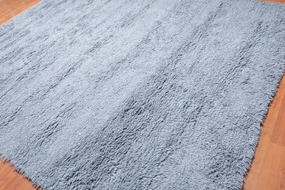 9' x 12' Hand Knotted 100% Wool Traditional Shag Oriental Area rug Blue - Oriental Rug Of Houston
