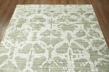 6' 8''x9' 5'' Tone On Tone Gray Color Hand Knotted Persian Wool/Bamboo Silk Transitional Oriental Rug