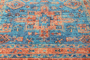 Multi Size Turquoise, Burnt Orange Hand Knotted Arts & Crafts 100% Wool Turkish Oushak Traditional Oriental Area Rug