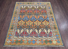 8x10 Green Gold Orange Color Hand Knotted Oushak Arts & Crafts Wool Arts & Crafts/Mission Oriental Rug