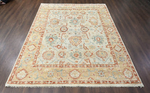 9x12 LoomBloom Beige Hand Knotted 100% Wool Traditional Oriental Area Rug