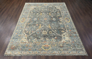 9x12 LoomBloom Gray, Slate Hand Knotted 100% Wool Traditional Oriental Area Rug