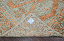 9' 2''x11' 7'' Pumpkin Color Hand Knotted Persian 100% Wool Traditional Oriental Rug