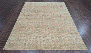 8x10 LoomBloom Beige, Rust Hand Knotted 100% Wool Turkish Oushak Traditional Oriental Area Rug
