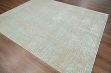 8x10 Blue, Gray Hand Knotted 100% Wool Transitional Oriental Area Rug Light
