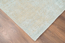 8x10 Blue, Gray Hand Knotted 100% Wool Transitional Oriental Area Rug