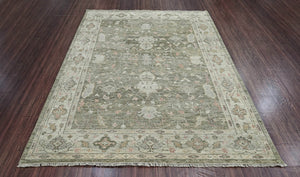 9x12 LoomBloom Moss Beige Hand Knotted 100% Wool Turkish Oushak Traditional Oriental Area Rug