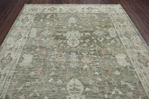 9x12 LoomBloom Moss Beige Hand Knotted 100% Wool Turkish Oushak Traditional Oriental Area Rug