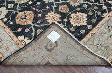 7' 8''x9' 10" Charcoal Sage Color Hand Knotted Persian 100% Wool Traditional Oriental Rug