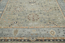 9x12 LoomBloom Moss, Gray Color Hand Knotted 100% Wool Turkish Oushak Traditional Oriental Area Rug