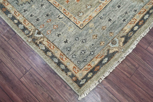 9x12 LoomBloom Moss, Gray Color Hand Knotted 100% Wool Turkish Oushak Traditional Oriental Area Rug