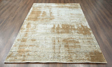 8x10 Gray, Beige Hand Knotted Oushak 100% Wool Modern & Contemporary Oriental Area Rug