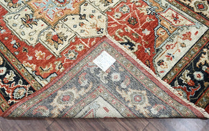 6x9 LoomBloom Ivory, Red Hand Knotted 100% Wool Turkish Oushak Arts & Crafts Oriental Area Rug