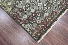 8x10 LoomBloom Charcoal Hand Knotted 100% Wool Turkish Oushak Transitional Oriental Area Rug