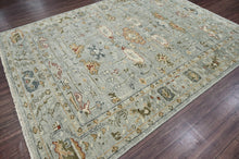 8x10 LoomBloom Gray Beige Hand Knotted 100% Wool Turkish Oushak Traditional Oriental Area Rug