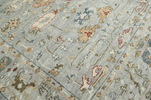 8x10 LoomBloom Gray Beige Hand Knotted 100% Wool Turkish Oushak Traditional Oriental Area Rug