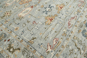 8x10 LoomBloom Gray Beige Hand Knotted 100% Wool Turkish Oushak Traditional Oriental Area Rug