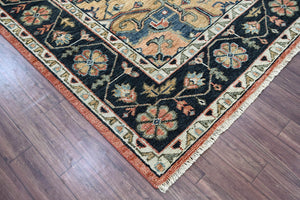 9x12 LoomBloom Rust Hand Knotted 100% Wool Turkish Oushak Traditional Oriental Area Rug
