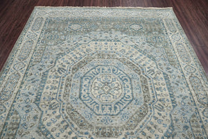 8' 5''x11' 9'' Gray Beige Blue Color Hand Knotted Persian 100% Wool Traditional Oriental Rug