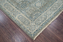 8' 7''x12' 2'' Gray Beige Blue Color Hand Knotted Persian 100% Wool Traditional Oriental Rug