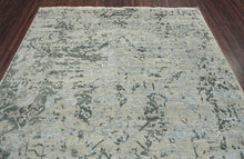 8x10 Beige Gray Muted Earth Tones Color Hand Knotted Transitional Wool Transitional Oriental Rug