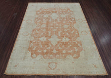 9x12 Peach Gray Beige Color Hand Knotted Oushak Wool Traditional Oriental Rug