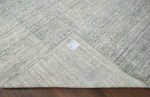 8x10 Celadon,Beige Hand Knotted Hand Made 100% Wool Modern & Contemporary Oriental Area Rug