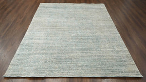 8x10 Celadon,Beige Hand Knotted Hand Made 100% Wool Modern & Contemporary Oriental Area Rug