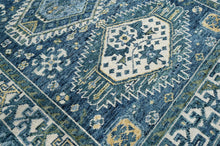 6x9 LoomBloom Blue, Ivory Hand Knotted 100% Wool Turkish Oushak Traditional Oriental Area Rug