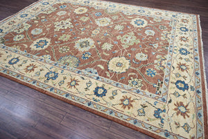 2' 7''x8' 11" Brown Beige Sage Color Hand Knotted Persian 100% Wool Traditional Oriental Rug